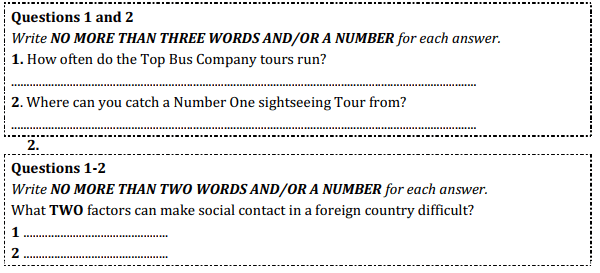 short answer question sample