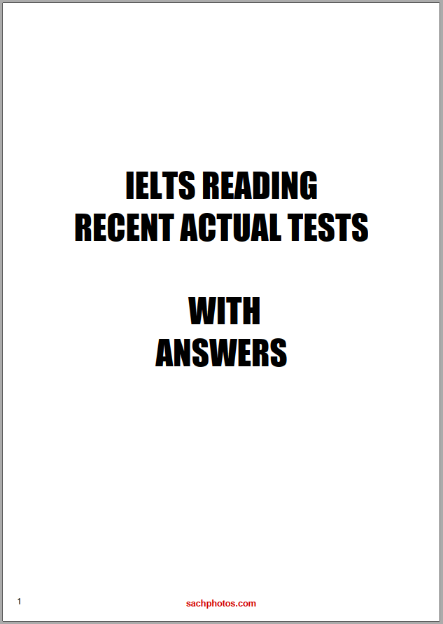 IELTS Reading Actual Test 2021 PDF