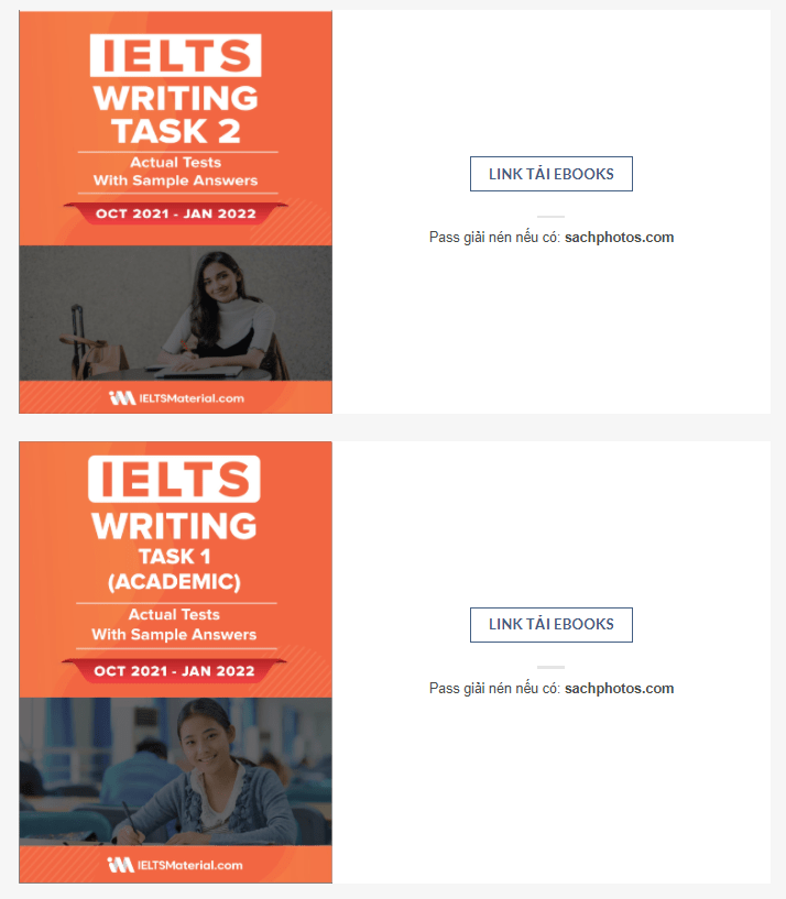 IELTS Writing Actual Tests 2021 - link tải PDF đầy đủ